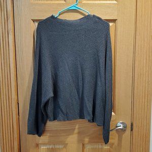 Leith Gray Poncho Sweater Large